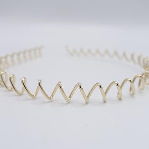 metal headband, zigzag headband, unisex headband