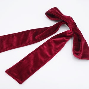 Velvet Bow Barrette, Velvet Tailed Bow, Neat Velvet Hair Bow for Women ...