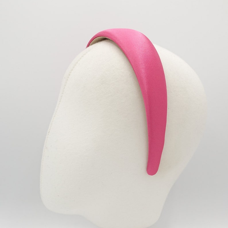 Satin padded headband colorful basic women hairband hair | Etsy