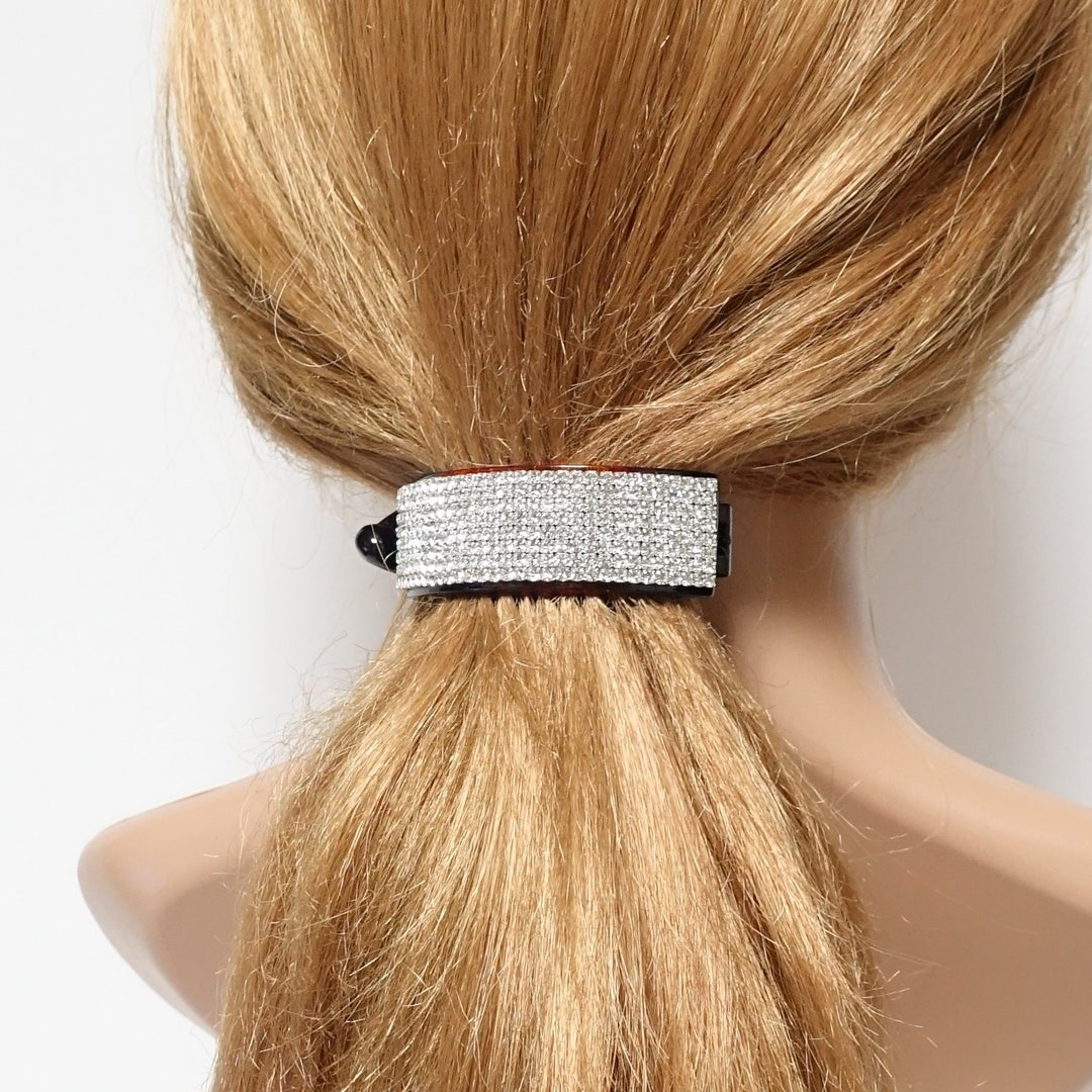 半月型のヘア クロー ラインストーンで飾られたクリップ 女性用
