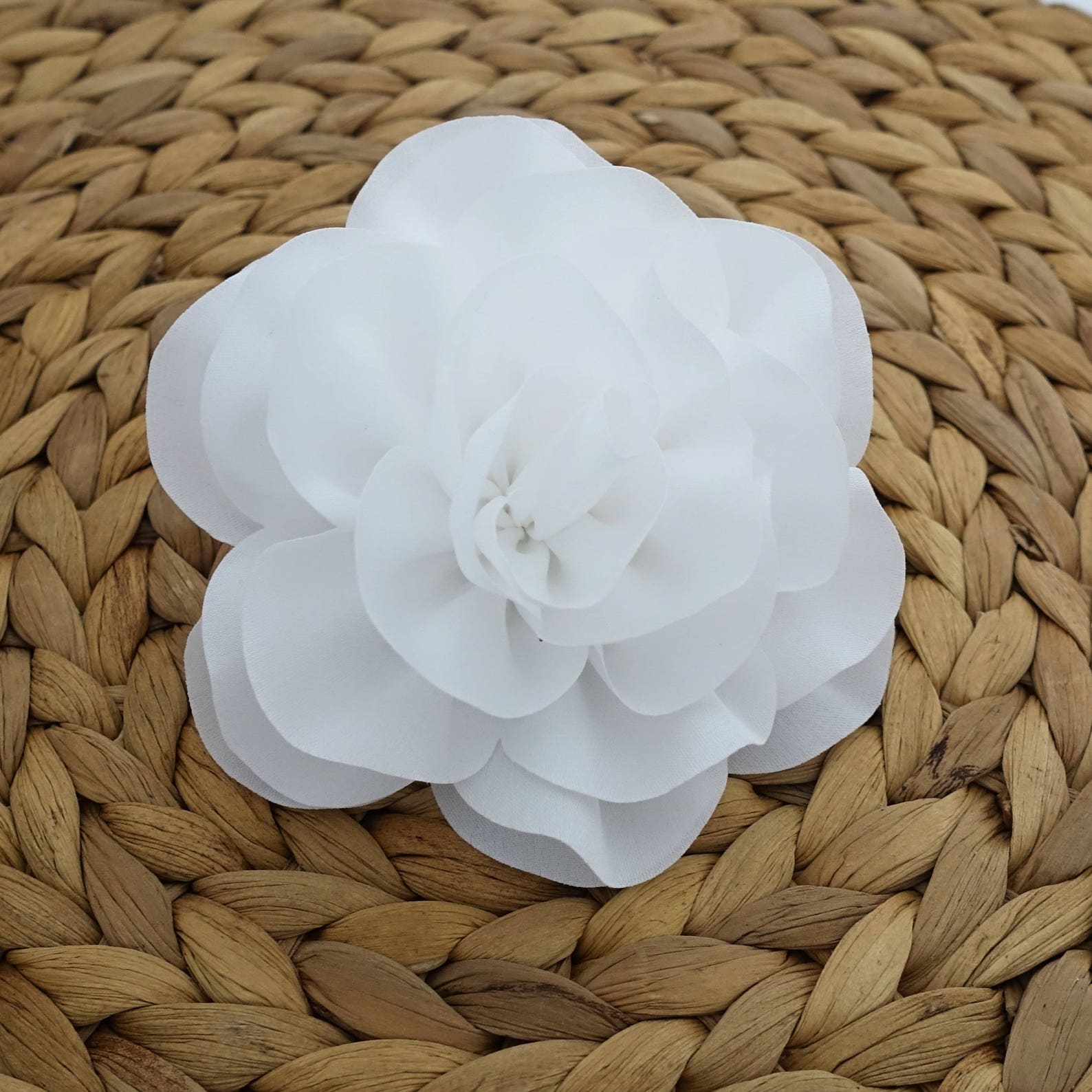 White Flower Hair Corsage Clip Multi Functional Flower Etsy