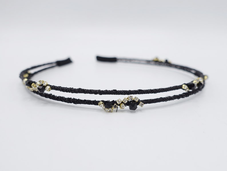 Glitter Double Thin Headband Etsy