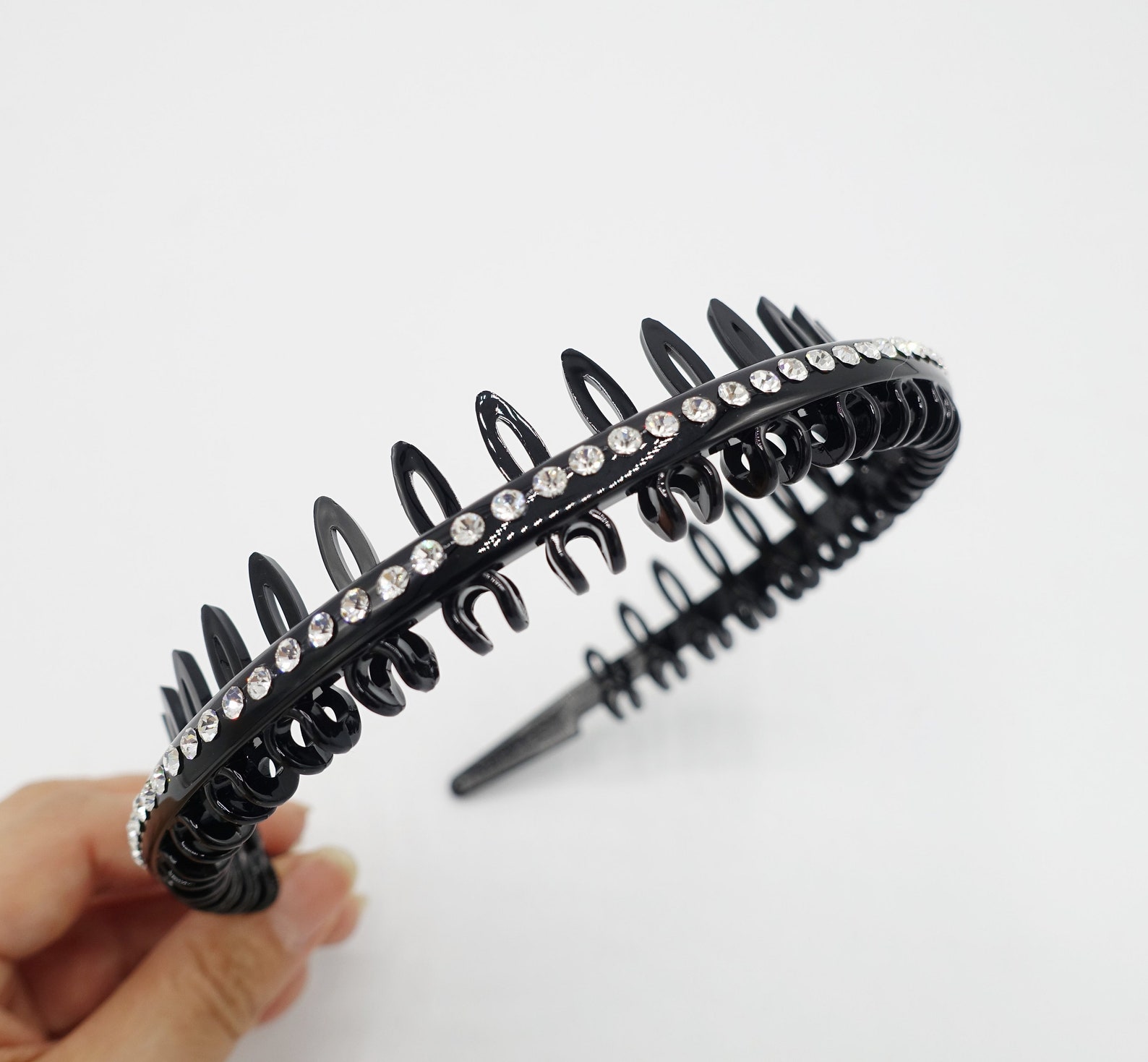 Rhinestone Headband Tooth Comb Hairband for Women Etsy