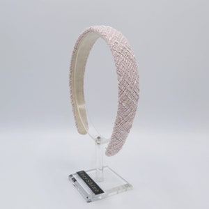 SIMPLE HAIRBAND IN LIGHT PINK TWEED 282732