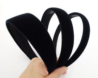 Luxury double velvet black fashion headband women hairband