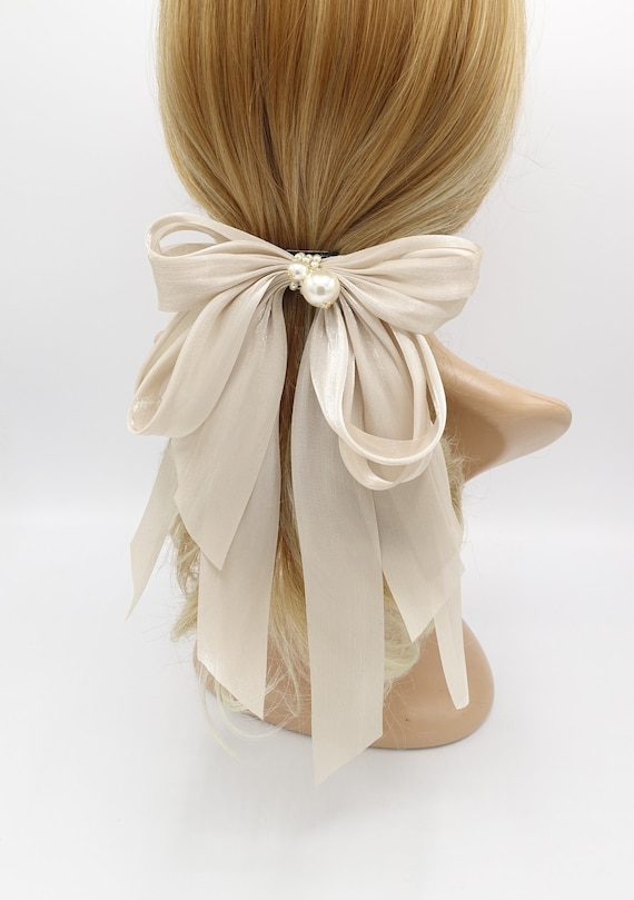 Organza Multi Layered Hair Bow Feminine Style Hair Accessory  display picture 1