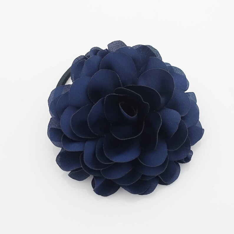 Handmade Dahlia Flower Hair Elastics Ponytail Holder Flower Etsy