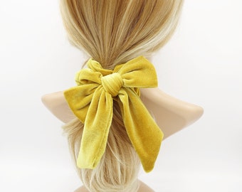velvet bow knot scrunchies falling tail hair tie scrunchy hair accessories