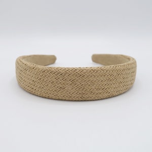 rattan fabric padded headband simply casual hairband for women