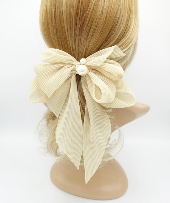 Stylish And Durable Artificial Pearl Hair Ties For Women - Temu