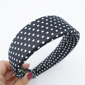 polka dot print padded headband for women