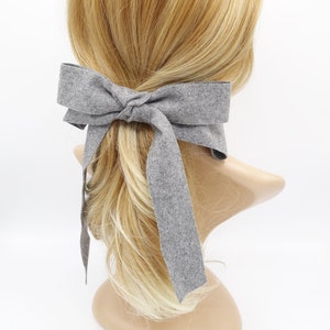 woolen hair bow wider style hair bow barrette for women