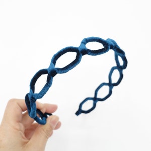 Diadema de terciopelo con diseño de panal para mujer, accesorio para el cabello de otoño e invierno