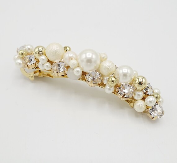 WHAVEL Perlen-Haarspangen Für Frauen – 2 Stück, Mit Strass, Für Hochzeit & Alltag