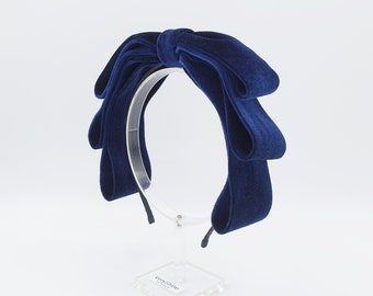 velvet loop bow headband thin hairband women hair accessory