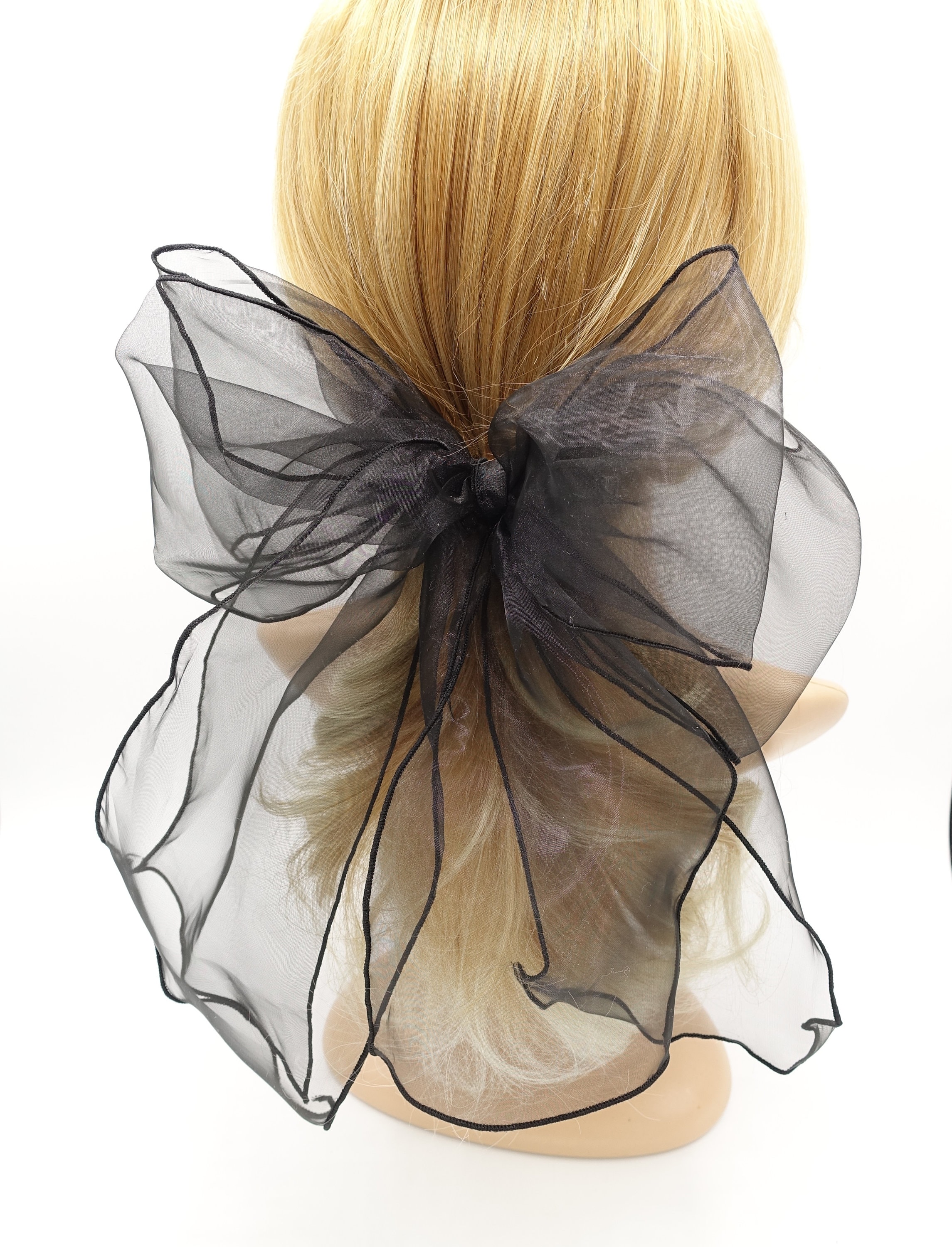 Personalized Organza Bow Hairband ( sequins) main image 0