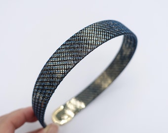 Printed Metal Mesh Headband for Women | Textured Metallic Hair Hoop | | Trendy Modern Headpiece Gift for Her