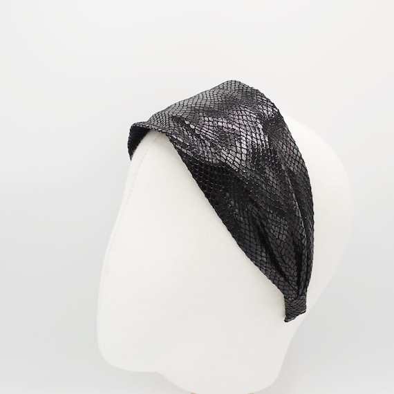Leather Python Print Headband Fashion Women Hairband - Etsy