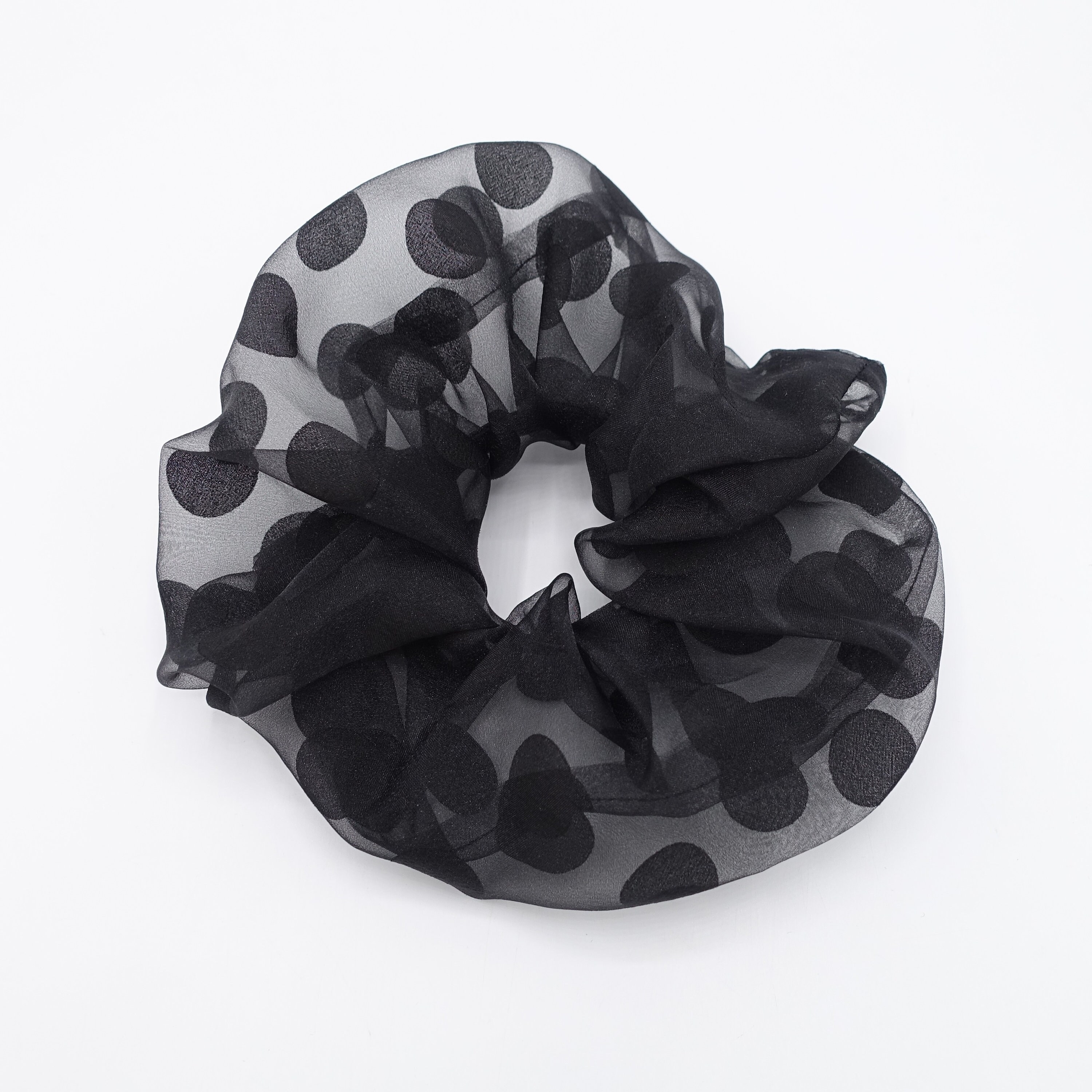 シュシュ ブラックチェック Black Check Scrunchie A6843 Black/Black Black Check Scrunchie | GANNI IT