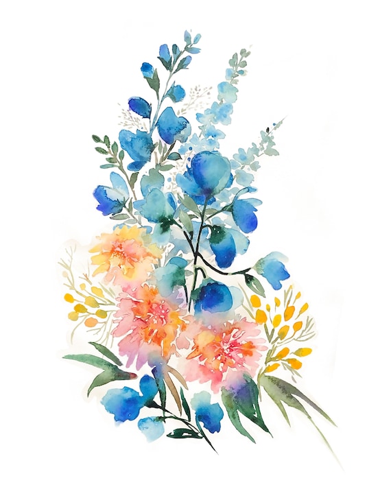 Watercolor flowers deals