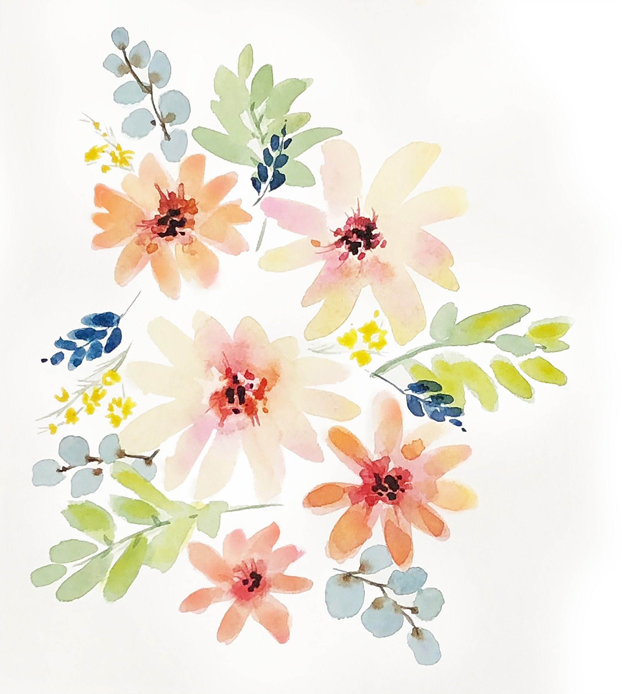 Fun with bright flowers! Do you all like to paint floral watercolor pieces?  (oc) : r/Watercolor