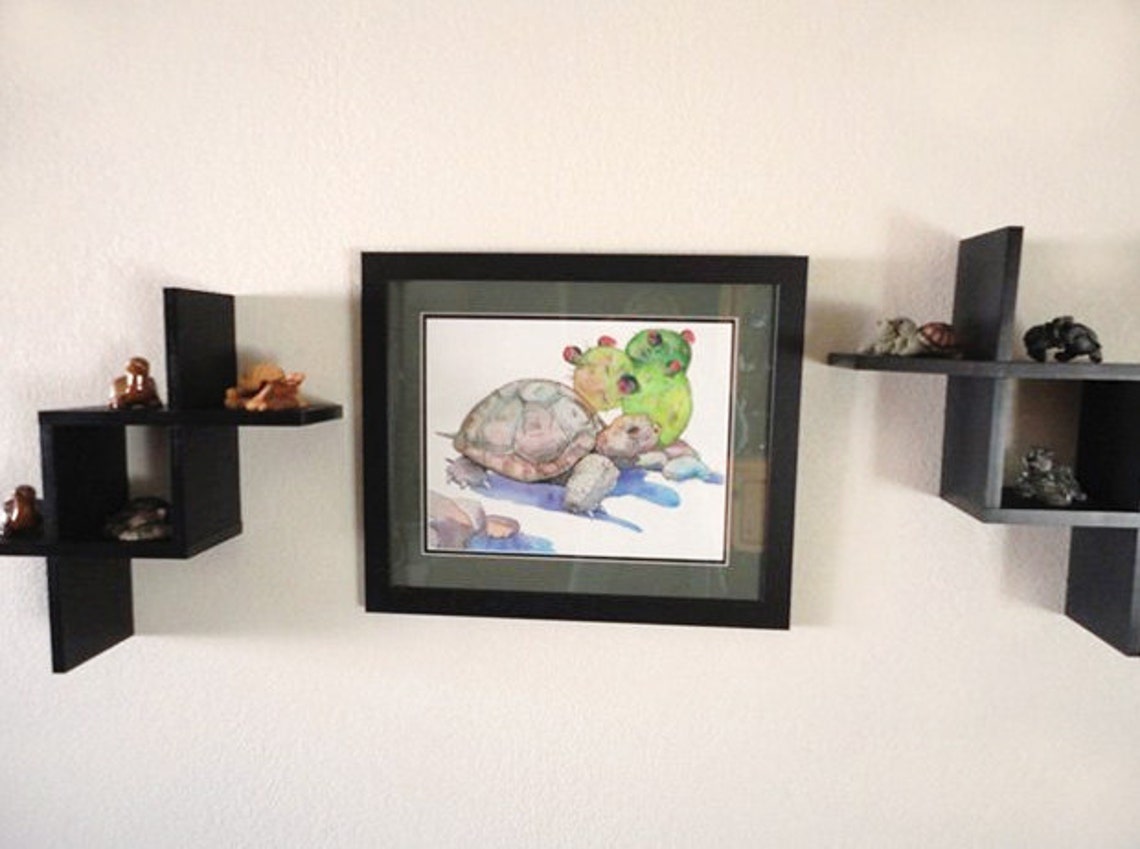 Watercolor Desert Tortoise Art Print, Cactus Painting - Etsy