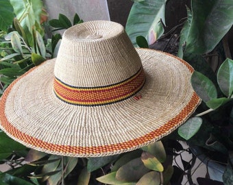 Ghan woven hat for men and women/ Bolga hat / handmade hat / garden hat / trendy hat / african straw hat