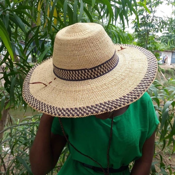 Elephant Grass Hat Ghana Straw Hat Mamazuristyle Hat Accessories