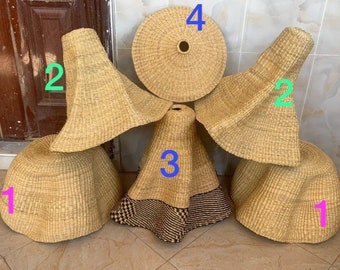 Handgewebter Afrikanischer Lampenschirm aus Stroh: Bolga Natural Home Decor