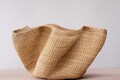 Handwoven Bolga Basket: Natural Straw Storage, Living Room Decor (20"x14") product logo