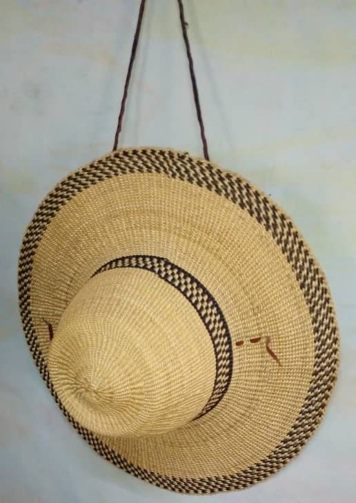 Handmade Ghana Straw Sun Hat: Woven Beach Hat, Wall Decor - Etsy display picture 3