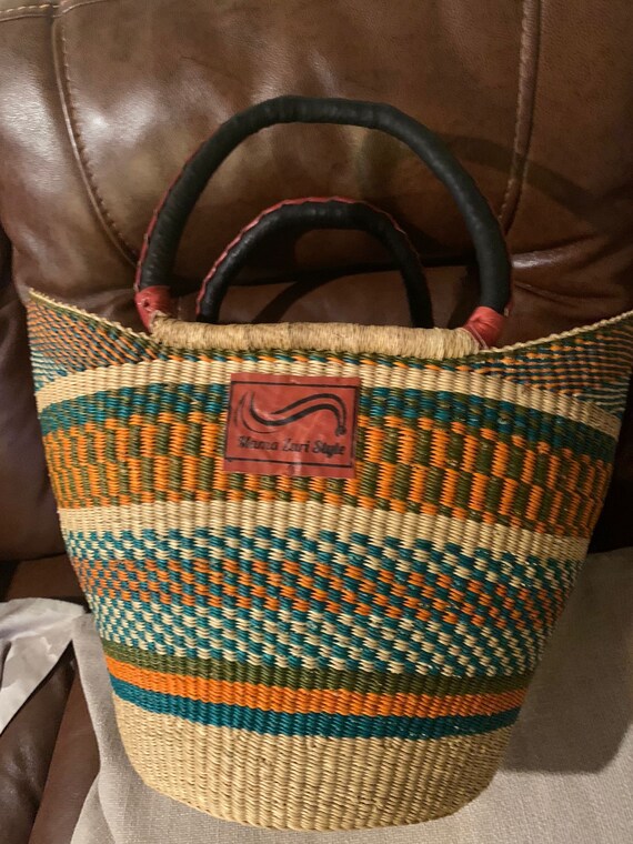 Bolga African Basket handmade Baskets Usa U Shopper Tote Bag