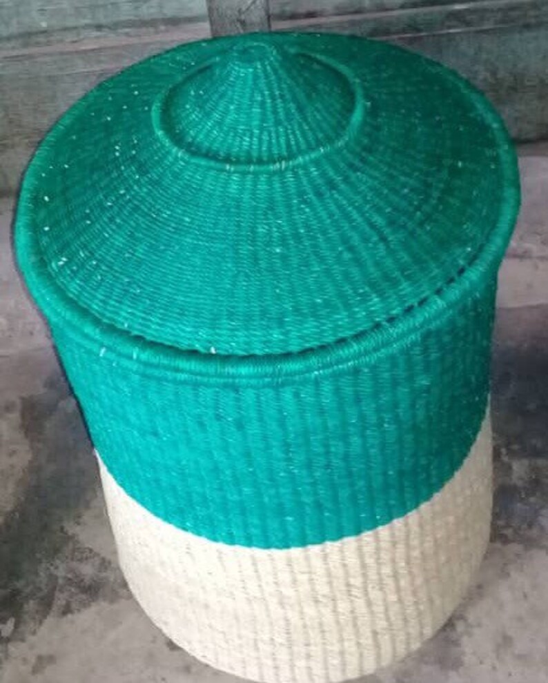 Cesta de lavandería / Cesta de lavandería con tapa / | Etsy