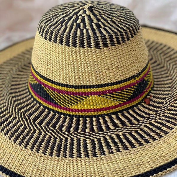Straw hat ,safari hat,Straw hats / women straw hat/Bolga hat/ summer essential items/ natural gift ideas