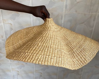 Straw lampshade/ shapeless lampshade/ african pendant light/ concept home shade / curated handmade lampshade