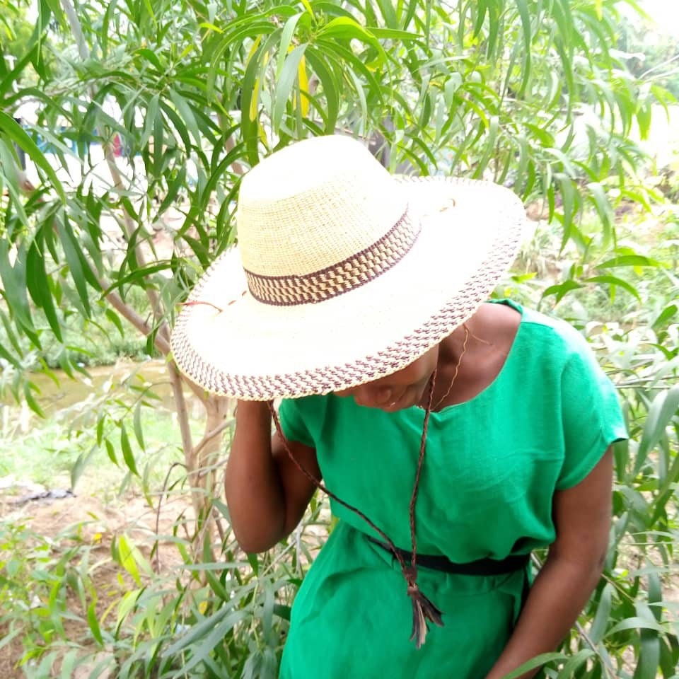 Handmade Ghana Straw Sun Hat: Woven Beach Hat, Wall Decor - Etsy display picture 1