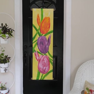 Tulips Door Hanger Spring Door Hanger Decoration Wall Hanging