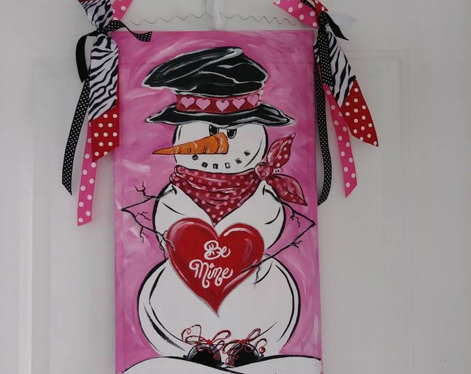 Snowman with Heart Valentine Snowman Valentine's Day