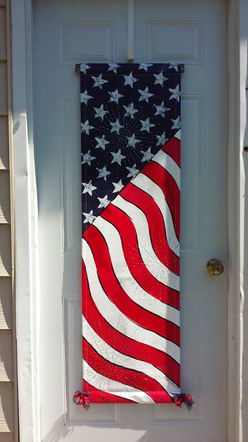 American Flag Door Hanger Patriotic Door Hanger Decoration Stars and