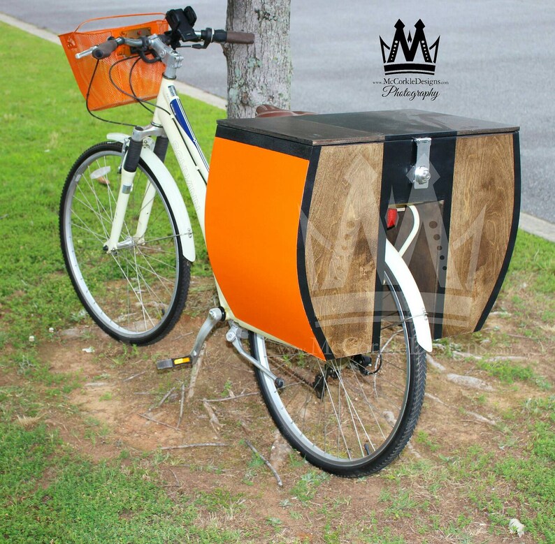 Handmade Wooden Bike Bicycle crate storage box Etsy