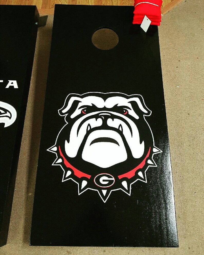 Atl Falcons & Ga Bulldogs Cornhole boards Etsy