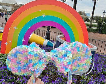 Multicolored Pastel Sequin Ears