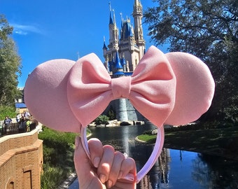 Pastel pink shimmer ears