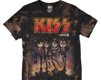 KISS X EMOJI - X Destroyer - Unisex T-Shirt (KSE0029M1004) emoji, rock band, made for lovin you, detroit rock city, gene simmons, rock&roll