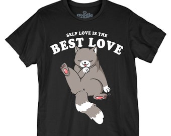 Self Love Cat - Unisex - T-Shirt (GT10738U1003) cats, trending, kitties, humor, cat lover, love yourself, I love animals, fun, feline