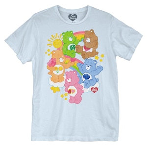 CARE BEARS - Rainbow Party - Camiseta unisex - Licencia oficial - Dibujos animados, juguetes, osito de peluche, dibujos animados, dibujos animados de los años 80, amistad, amor