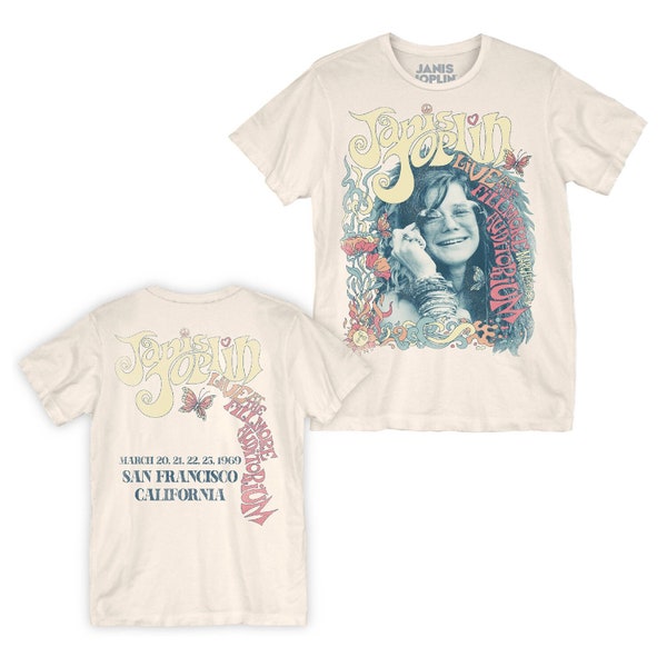 JANIS JOPLIN - Fillmore Auditorium - Unisex T-Shirt (JNS0155M1004) 1960's singer, blues, soul, psychedelic, groovy, Woodstock, american