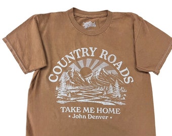 JOHN DENVER - Take Me Home - Unisex T-Shirt (JDN0005J1062) 1970s music, folk music, country roads, rocky mountain high, songwriter