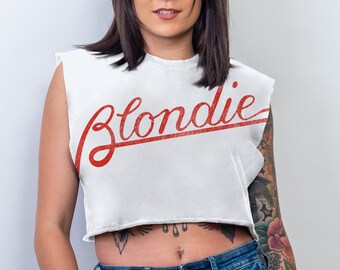 80s Heart And Bow Organic Crop Top