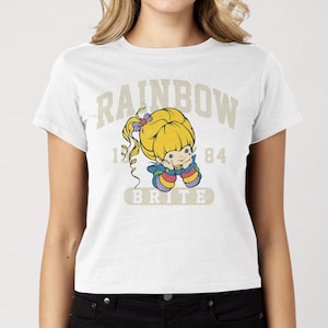 RAINBOW BRITE - Collegiate - Juniors Baby Tee - Officially Licensed - 1980&#39;s cartoon, toys, animated, friendship, love, tv series, doll